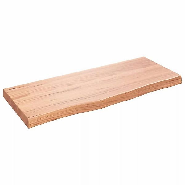 vidaXL Waschtischplatte Hellbraun 100x40x6 cm Massivholz Behandelt günstig online kaufen