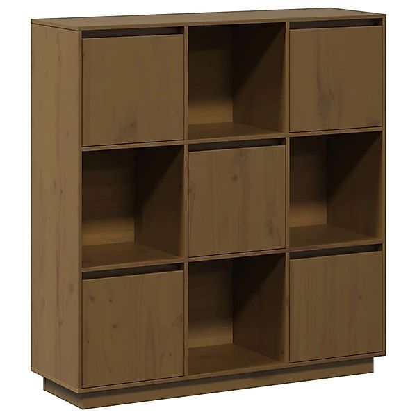 vidaXL Highboard Honigbraun 110,5x35x117 cm Massivholz Kiefer 814372 günstig online kaufen