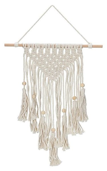 Dekofigur Makramee-Wanddeko QUESTIN, Weiß, B 37 cm günstig online kaufen