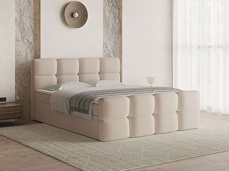 GrainGold Boxspringbett mit Bettkästen RIVON, Modern Bett mit Kopfteil - 16 günstig online kaufen