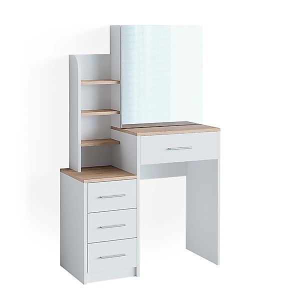 Vicco Schminktisch Conrada, Weiß/Sonoma, 80 cm günstig online kaufen