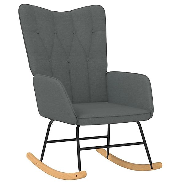 vidaXL Schaukelstuhl Dunkelgrau Stoff Modell 3 günstig online kaufen