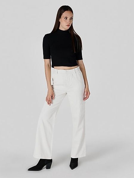 Colins Girlfriend-Jeans Reguläre Passform Hohe Taille Weites Bein Weiß Dame günstig online kaufen