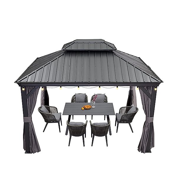 PURPLE LEAF Pavillon Hardtop Aluminium Pergola günstig online kaufen