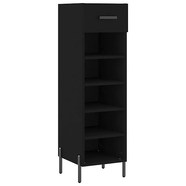 vidaXL Schuhschrank Schuhregal Schwarz 30x35x105 cm Holzwerkstoff günstig online kaufen