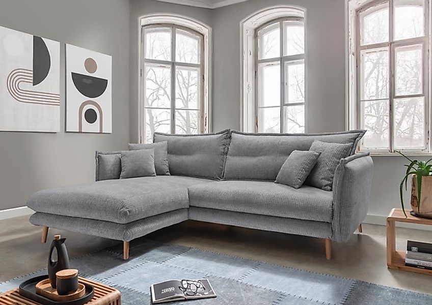 Home affaire Ecksofa »Lazio modern und bequem, schmale Armlehnen, tolle Det günstig online kaufen