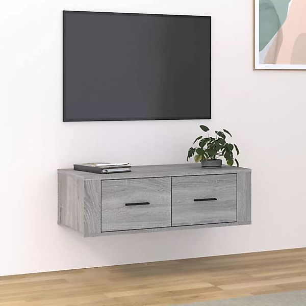 Vidaxl Tv-wandschrank Grau Sonoma 80x36x25 Cm Holzwerkstoff günstig online kaufen