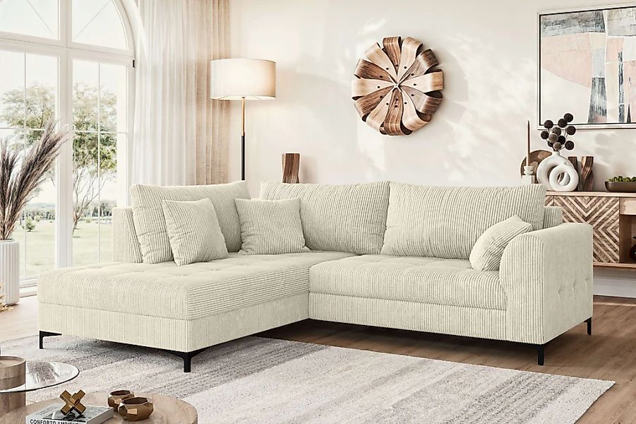OTTO home Ecksofa "LEEVKE Design-Sofa mit Ottomane rechts/links bestellbar, günstig online kaufen