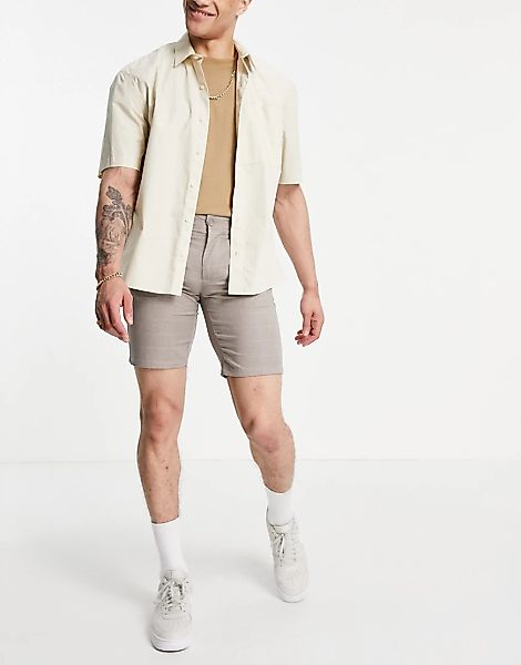 Only & Sons – Elegante Shorts in Braun mit großem Karomuster günstig online kaufen