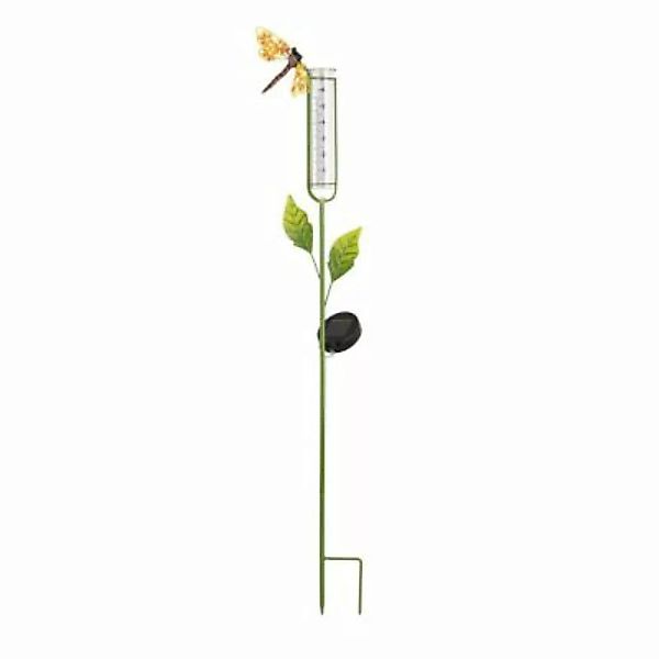 MARELIDA LED Solar Gartenstecker Regenmesser Libelle H: 98cm grün günstig online kaufen
