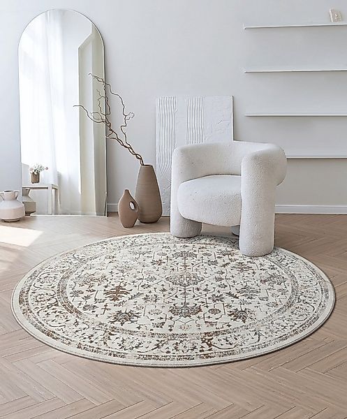 the carpet Teppich Mila, rund, Höhe: 8 mm, moderner Wohnzimmer Teppich eleg günstig online kaufen