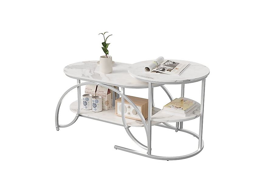 FUROKOY Couchtisch Beistelltisch Sofatisch wohnzimmertisch kaffeetisch 2er günstig online kaufen