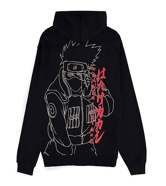 Naruto Kapuzensweatshirt Kakashi Line Art Hoodie Manga Anime Hatake Shinobi günstig online kaufen