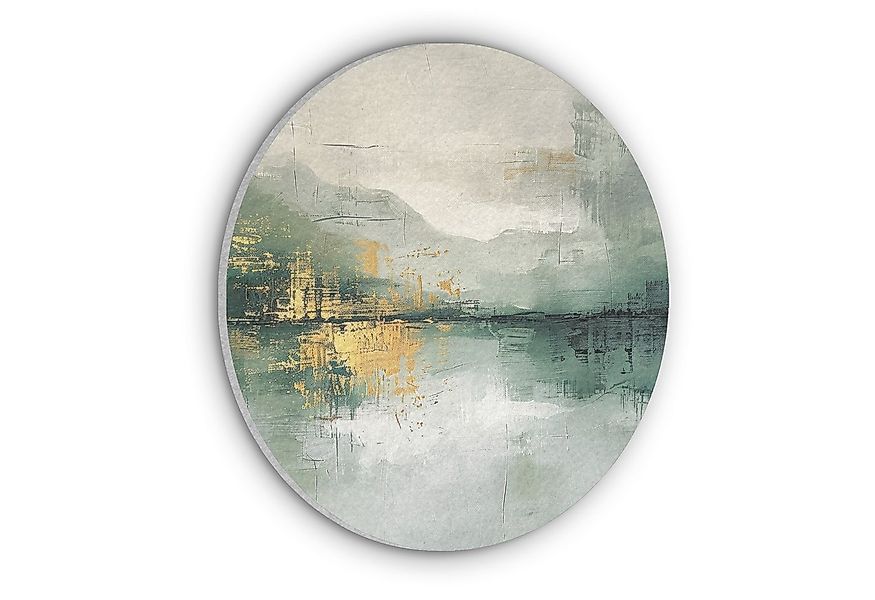 MuchoWow Gemälde Grün - Modern - Abstrakt - Gold, Fotodruck (1 St), Akustik günstig online kaufen