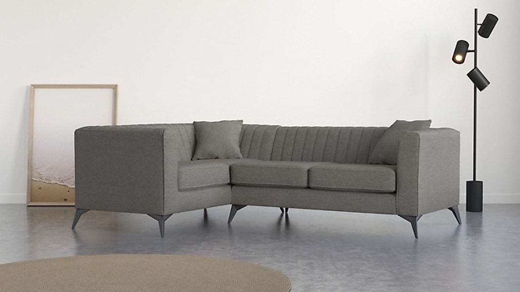Places of Style Ecksofa »MATTHEW L-Form ideal für kleine Räume, Maße B/T/H: günstig online kaufen