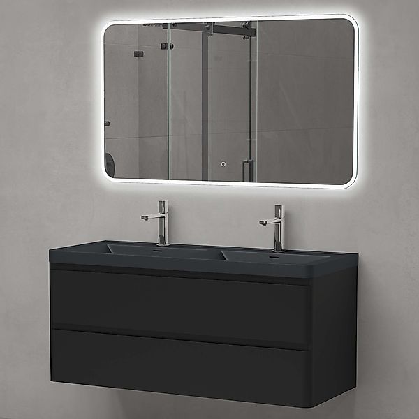 doporro Badmöbel-Set Mineraguss Waschbeckenunterschrank Badezimmer Soft-Clo günstig online kaufen