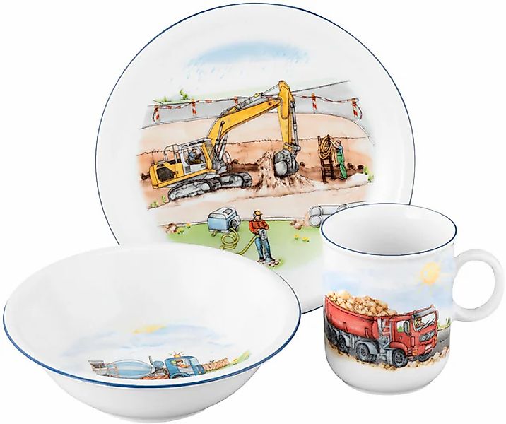 Seltmann Weiden Kindergeschirr-Set »Compact Auf der Baustelle«, (Set, 3 tlg günstig online kaufen