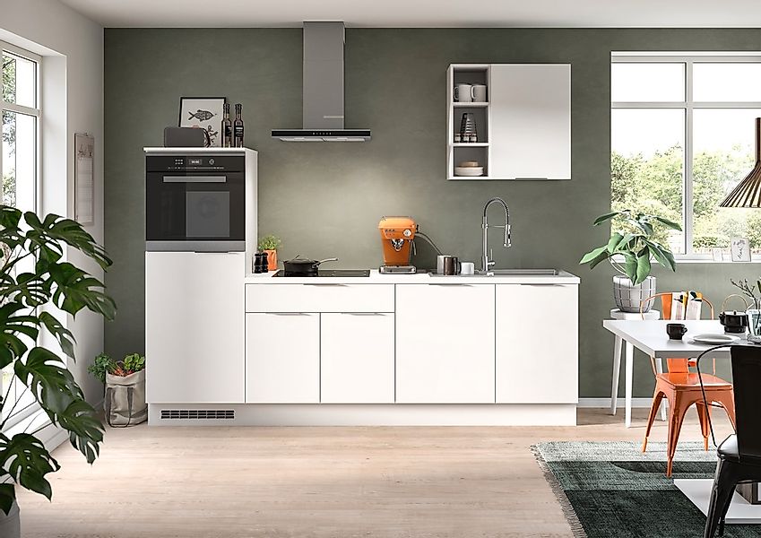 KOCHSTATION Küchenzeile »KS-Lulea«, Breite 260 cm, ohne E-Geräte, mit 3 cm günstig online kaufen