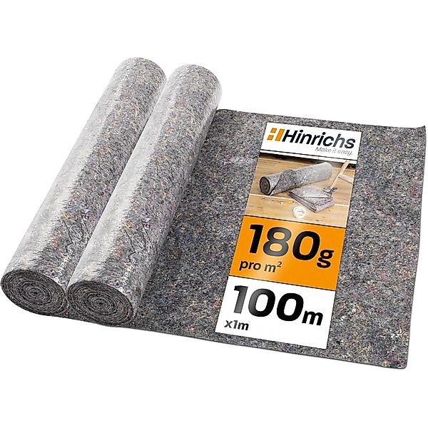 Hinrichs 2er Set Malervlies 50m x 1m Rolle 180g/m² günstig online kaufen