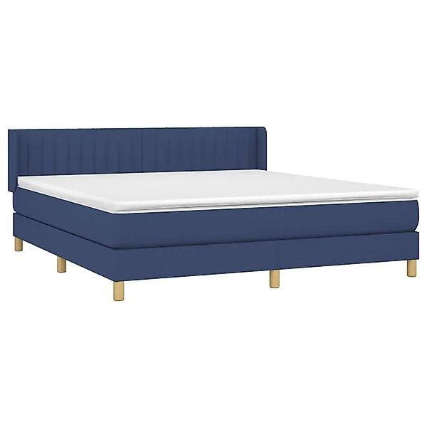 vidaXL Boxspringbett mit Matratze Blau 160x200 cm Stoff 3130447 günstig online kaufen