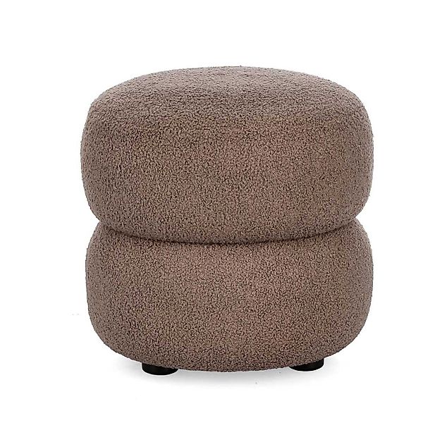 Bizzotto Hocker Gabby aus Boucle-Stoff, Braun günstig online kaufen