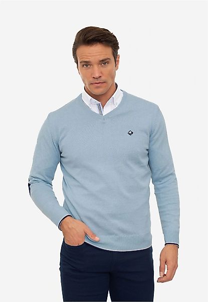 SIR RAYMOND TAILOR Strickpullover "Appel" mit farblich abgesetzten Ellenbog günstig online kaufen