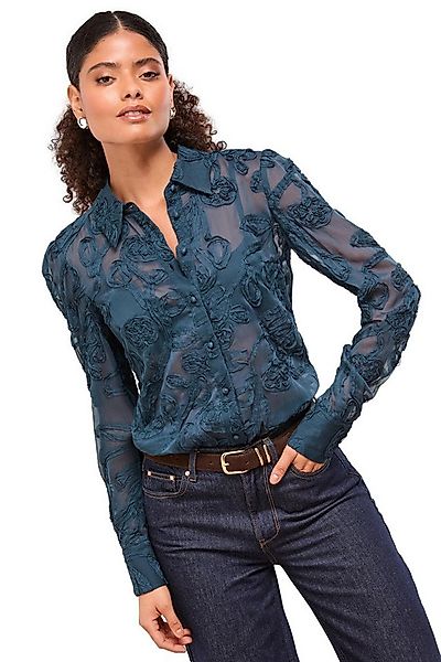 LIPSY Hemdbluse Lipsy Geknöpftes Hemd mit Ausbrenner-Design (1-tlg) günstig online kaufen
