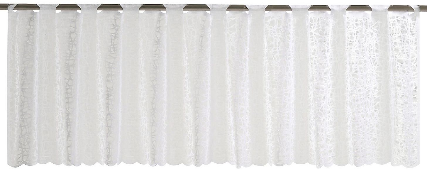 ELBERSDRUCKE Scheibengardine Bistrogardine Membran Stickerei weiß halbtrans günstig online kaufen