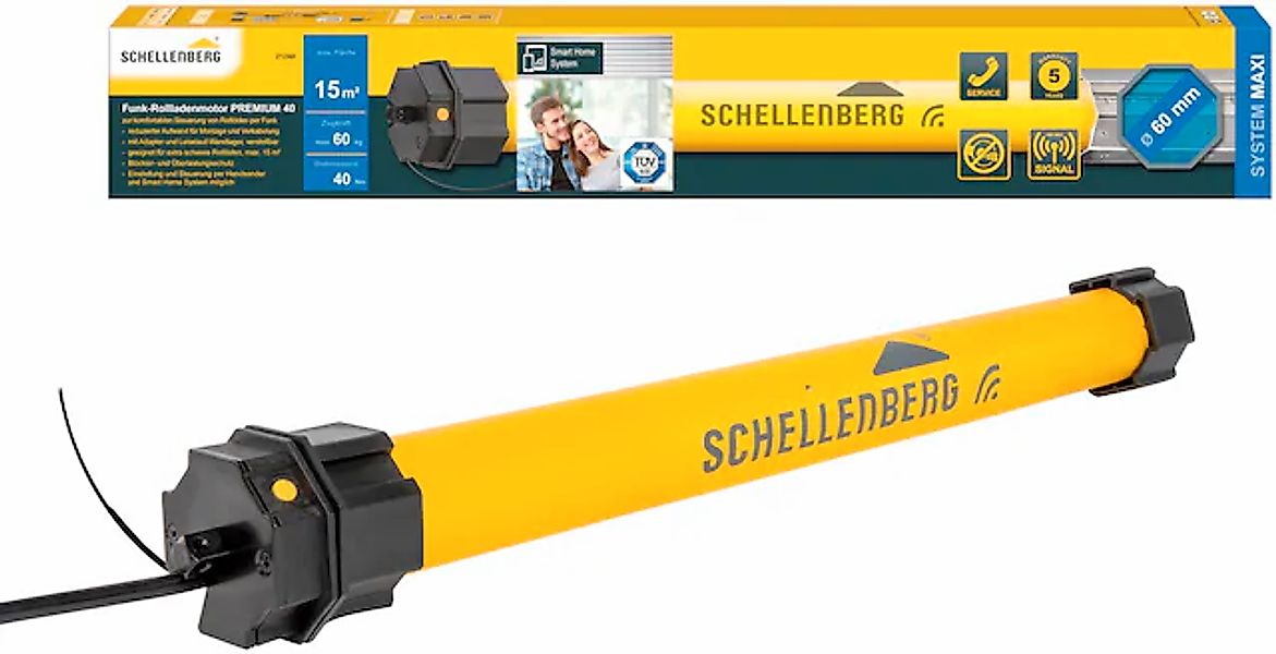 SCHELLENBERG Rollladenmotor »Premium, Rohrmotor mit Funk Endlageneinstellun günstig online kaufen