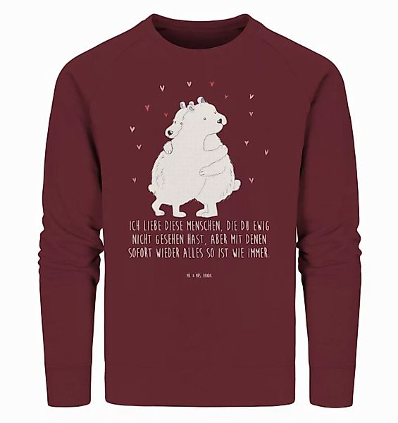 Mr. & Mrs. Panda Longpullover Größe XL Eisbär Umarmen - Burgundy - Geschenk günstig online kaufen