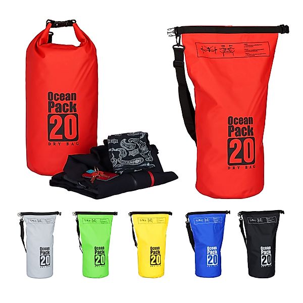 relaxdays Packsack Ocean Pack 20L wasserdicht, günstig online kaufen