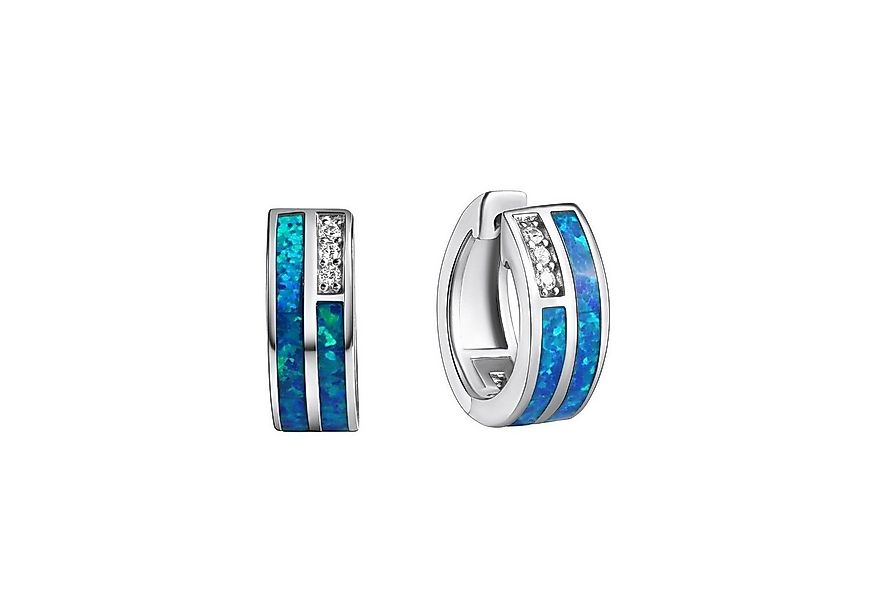 Vivance Paar Creolen 925-Sterling Silber rhodiniert Zirkonia günstig online kaufen