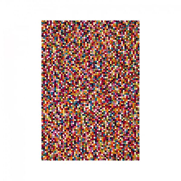 myfelt - Lotte Filzkugelteppich rechteckig - multicolor/120x170 cm günstig online kaufen