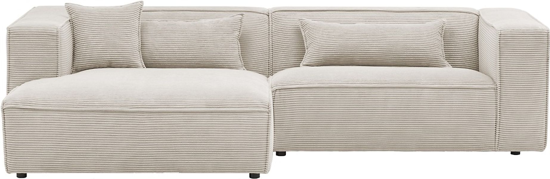 LeGer Home by Lena Gercke Ecksofa "PIARA mit Kedernaht, Cord, Leinenoptik o günstig online kaufen