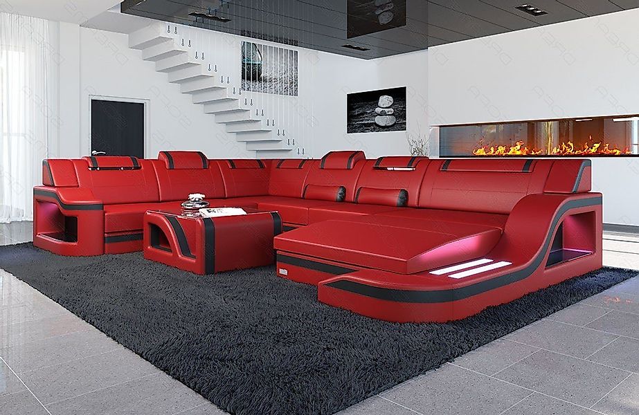 Sofa Dreams Wohnlandschaft XXL Ledersofa Palermo günstig online kaufen