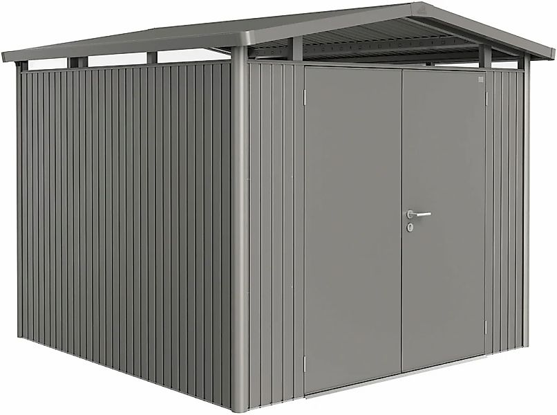 Biohort Gerätehaus "PANORAMA Gr. P4 quarzgrau-metallic mit Doppeltür" aus M günstig online kaufen