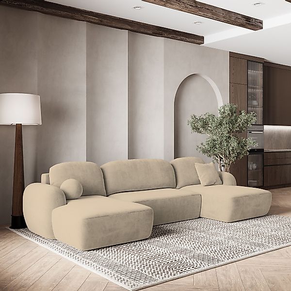 Masseno Ecksofa SAVONA mit Schlaffunktion U-Form, günstig online kaufen