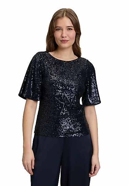 Vera Mont Kurzarmshirt "Vera Mont Damen Pailletten-Bluse mit Flügelärmeln", günstig online kaufen
