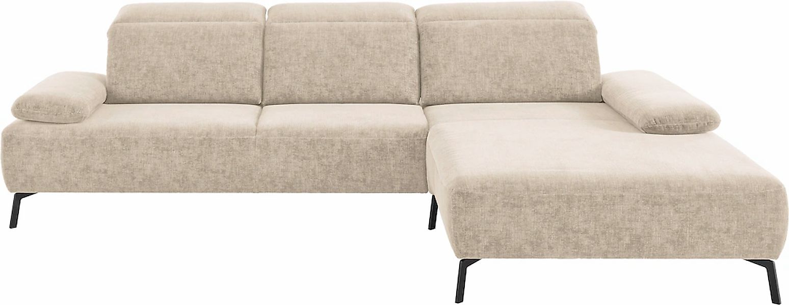 Home affaire Ecksofa "Liora, L-Form mit verstellbarem Kopfteil, Breite 291 günstig online kaufen