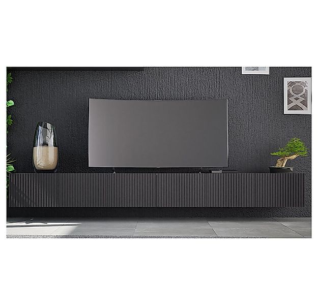 Lomadox Lowboard KEMPTEN-132, in schwarz matt, 6-türig, Breite 300 cm, Rill günstig online kaufen