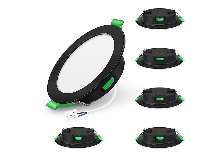 ALUSSO LED Einbaustrahler 6er-Set, Decken Leuchte, Flach Strahler für Bad, günstig online kaufen
