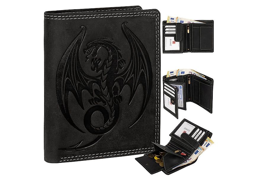 EAAKIE Geldbörse RFID Büffel Echt Leder Geldbörse Portemonnaie Herren mit M günstig online kaufen