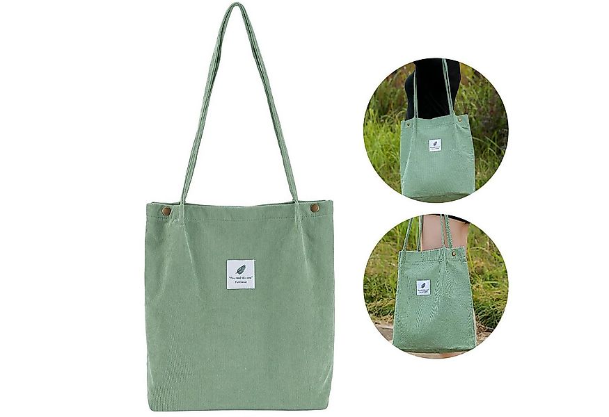 OKWISH Handtasche Kordsamtschultertasche Tote Bag Freizeittasche Alltagstas günstig online kaufen