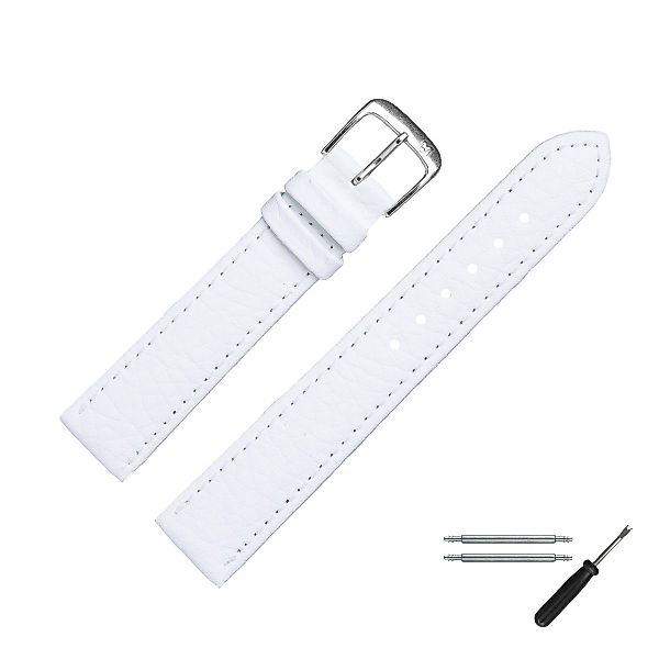 MARBURGER Uhrenarmband 18mm Kunststoff Vegan Weiss günstig online kaufen