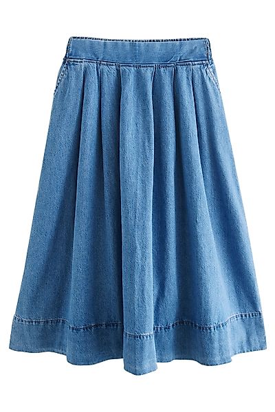 Next Midirock Ausgestellter Midi-Jeansrock in A-Linie günstig online kaufen