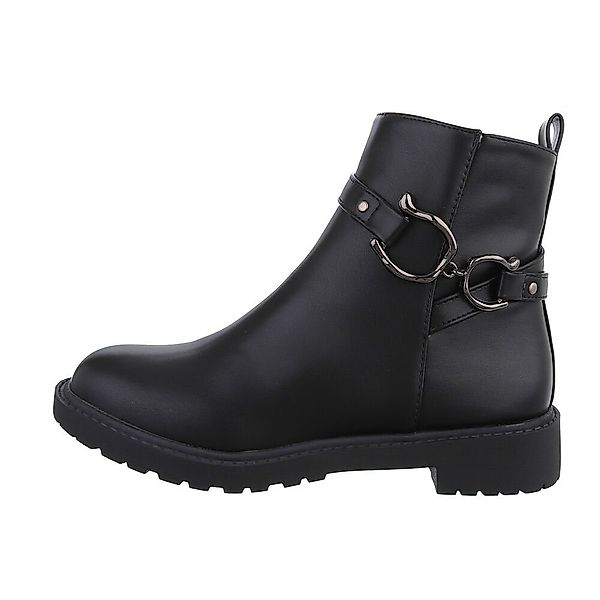 Ital-Design Damen Freizeit Stiefelette Blockabsatz Flache günstig online kaufen