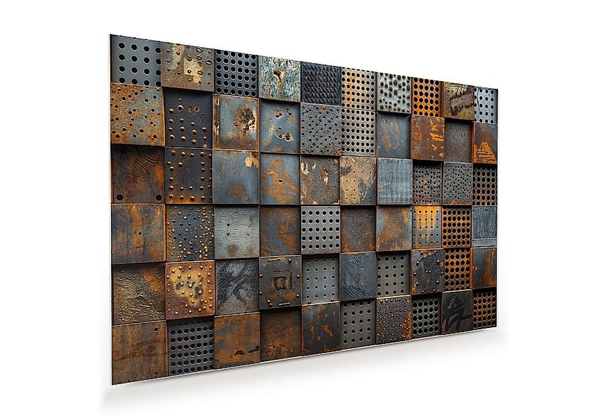Primedeco Glasbild Wandbild Gelochte Metallplatten mit Aufhängung, Texturen günstig online kaufen