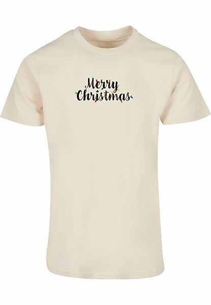 Merchcode T-Shirt "Merchcode Herren Merry Christmas Lights Basic Round Neck günstig online kaufen