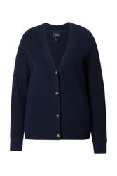 Ulla Popken Cardigan Strickjacke Knöpfe V-Ausschnitt günstig online kaufen