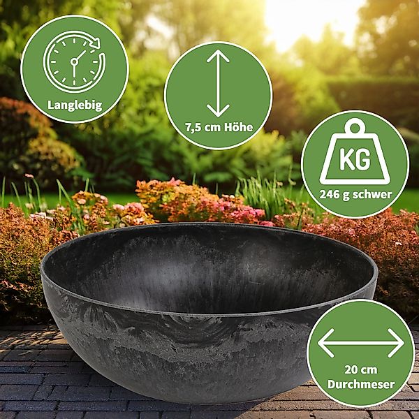 matches21 HOME & HOBBY Blumentopf Runde günstig online kaufen